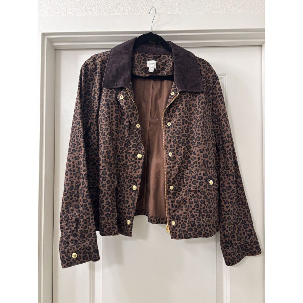 J.Crew Leopard Barn Jacket